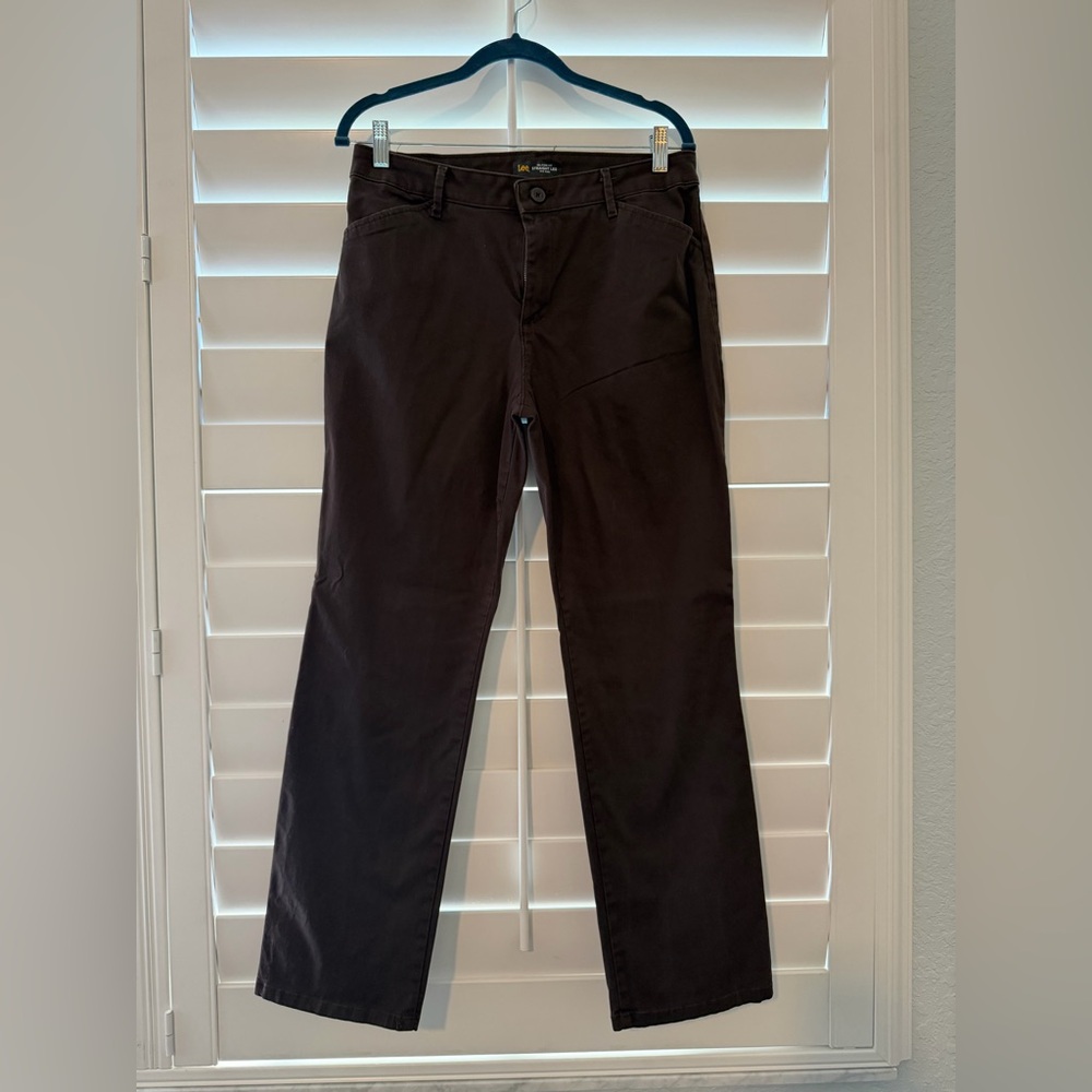 Lee Chocolate Straight-Leg Pants